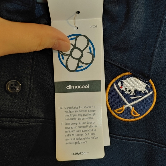 Adidas NHL NWT Buffalo Sabres Button Up Polo - Picture 5 of 7